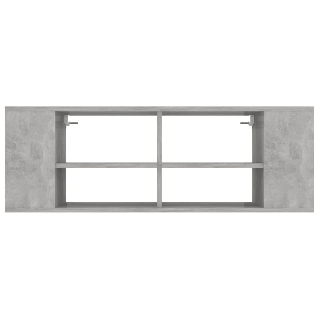 Seinäkiinnitettävä TV-taso betoninharmaa 102x35x35cm lastulevy - Sisustajankoti.fi