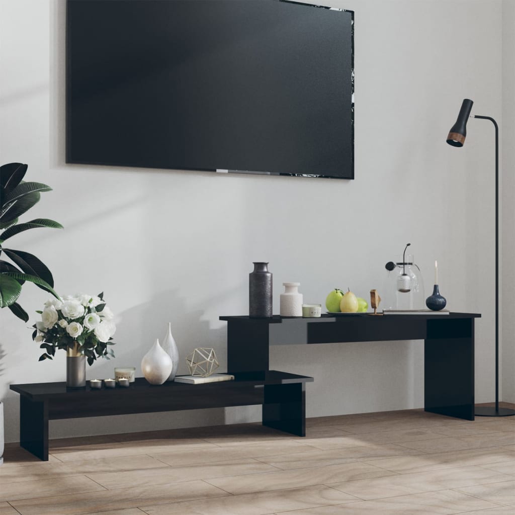 TV-taso korkeakiilto musta 180x30x43 cm lastulevy - Sisustajankoti.fi