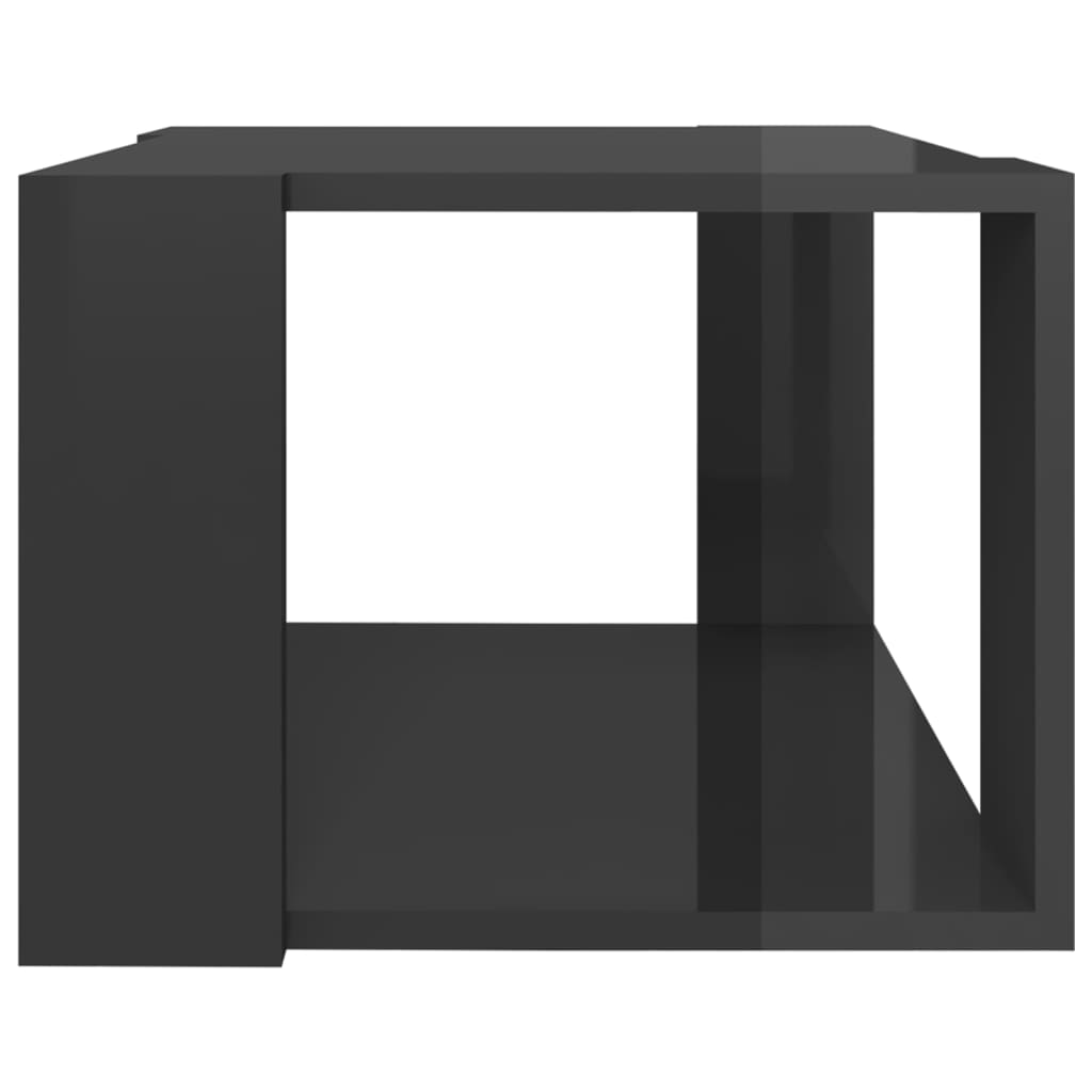 Sohvapöytä korkeakiilto harmaa 40x40x30 cm tekninen puu - Sisustajankoti.fi