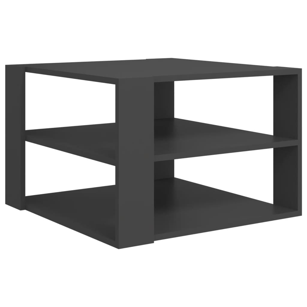 Sohvapöytä harmaa 60x60x40 cm lastulevy - Sisustajankoti.fi