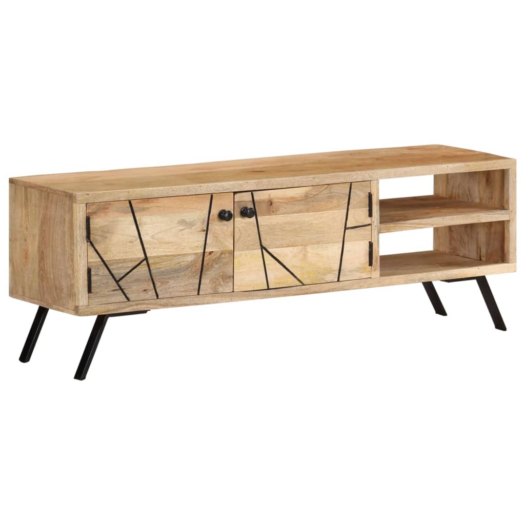 TV-taso 110x30x40 cm täysi mangopuu - Sisustajankoti.fi