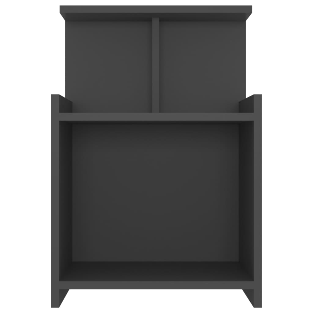 Yöpöydät 2 kpl harmaa 40x35x60 cm lastulevy - Sisustajankoti.fi