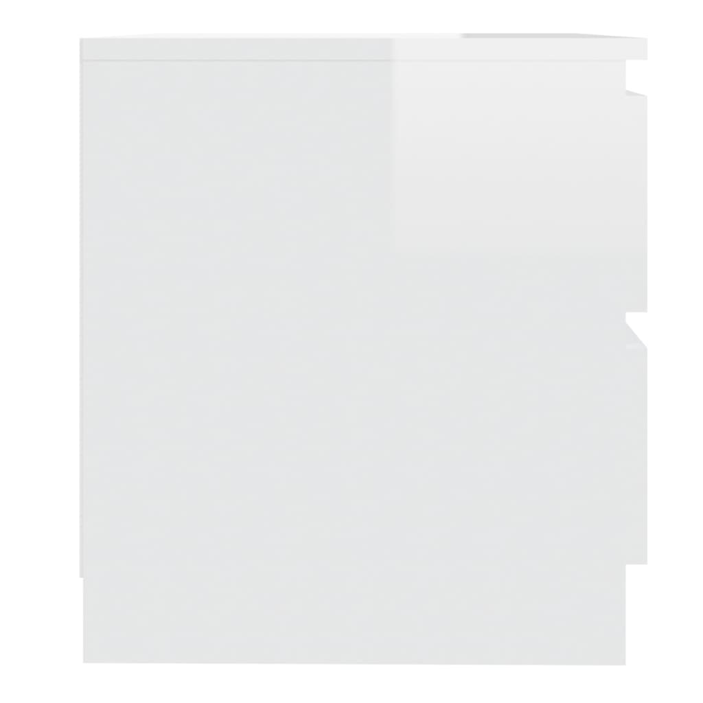 Yöpöytä korkeakiilto valkoinen 50x39x43,5 cm lastulevy - Sisustajankoti.fi