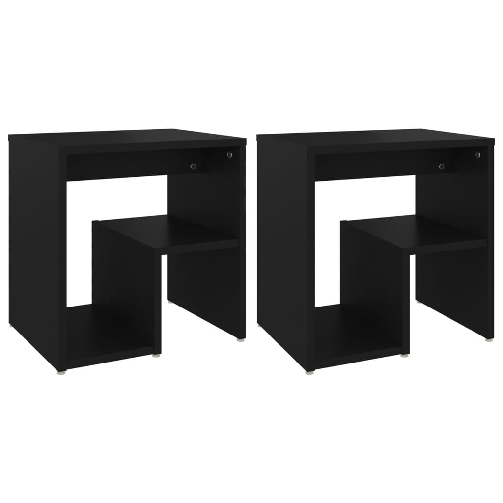 Yöpöydät 2 kpl musta 40x30x40 cm lastulevy - Sisustajankoti.fi