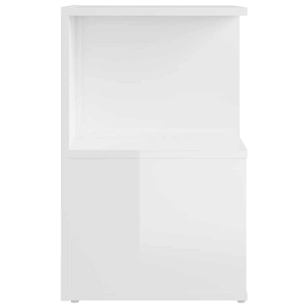 Yöpöydät 2 kpl korkeakiilto valkoinen 35x35x55 cm lastulevy - Sisustajankoti.fi