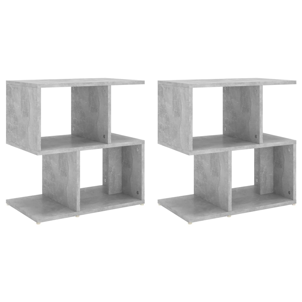 Yöpöydät 2 kpl betoninharmaa 50x30x51,5 cm lastulevy - Sisustajankoti.fi