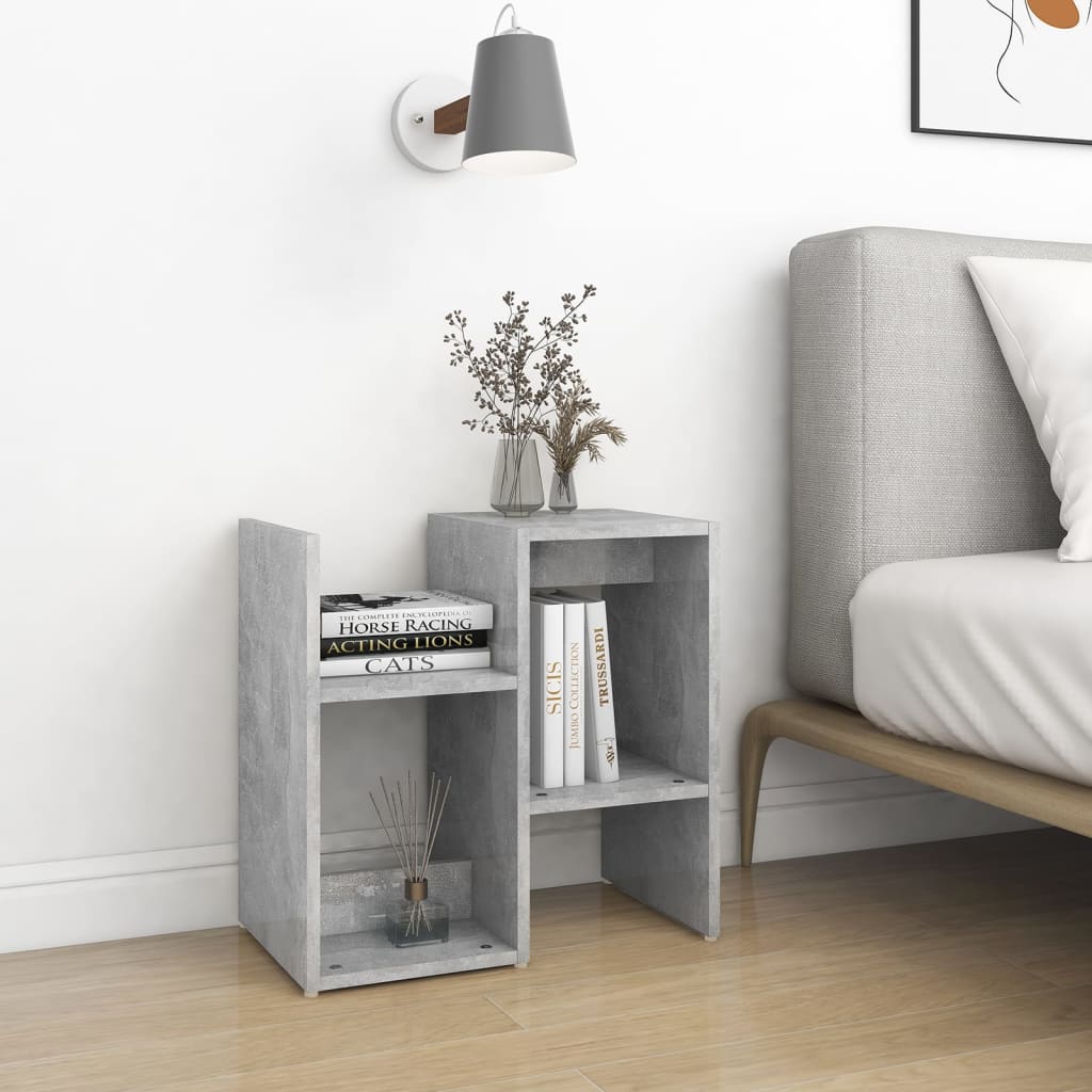 Yöpöydät 2 kpl betoninharmaa 50x30x51,5 cm lastulevy - Sisustajankoti.fi