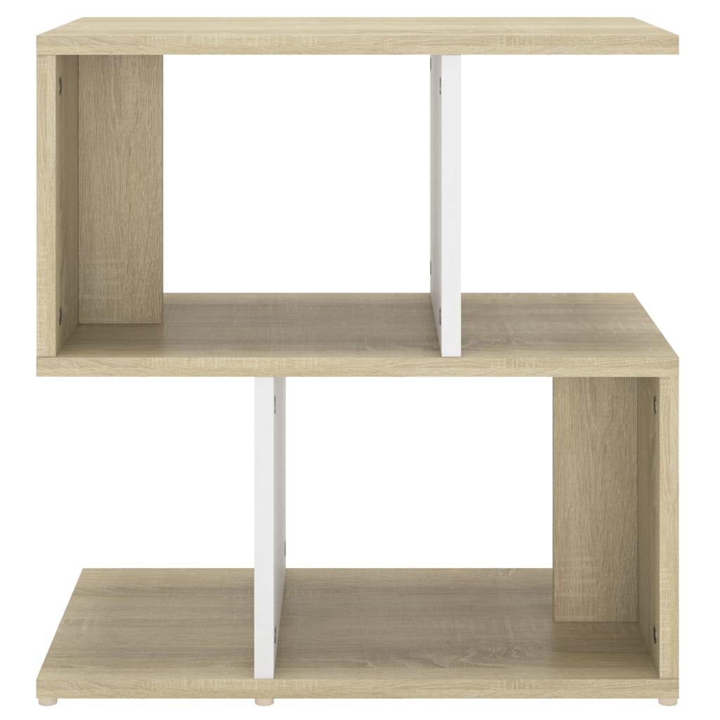 Yöpöydät 2kpl valkoinen ja Sonoma-tammi 50x30x51,5 cm lastulevy - Sisustajankoti.fi