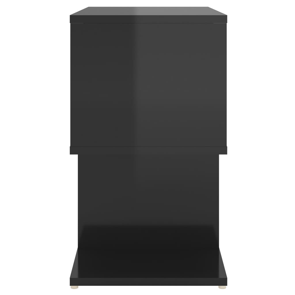 Yöpöytä korkeakiilto musta 50x30x51,5 cm lastulevy - Sisustajankoti.fi