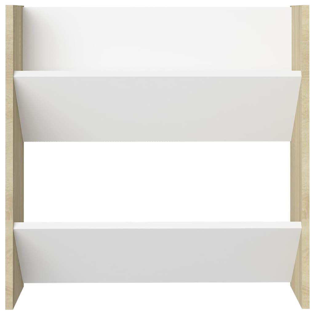 Seinäkenkäkaapit 2 kpl valk./Sonoma-tammi 60x18x60 cm lastulevy - Sisustajankoti.fi