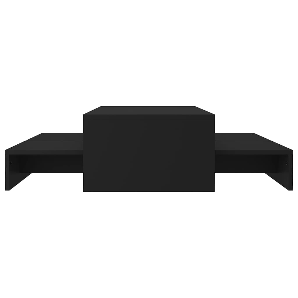 Sohvapöytäsarja musta 100x100x26,5 cm lastulevy - Sisustajankoti.fi