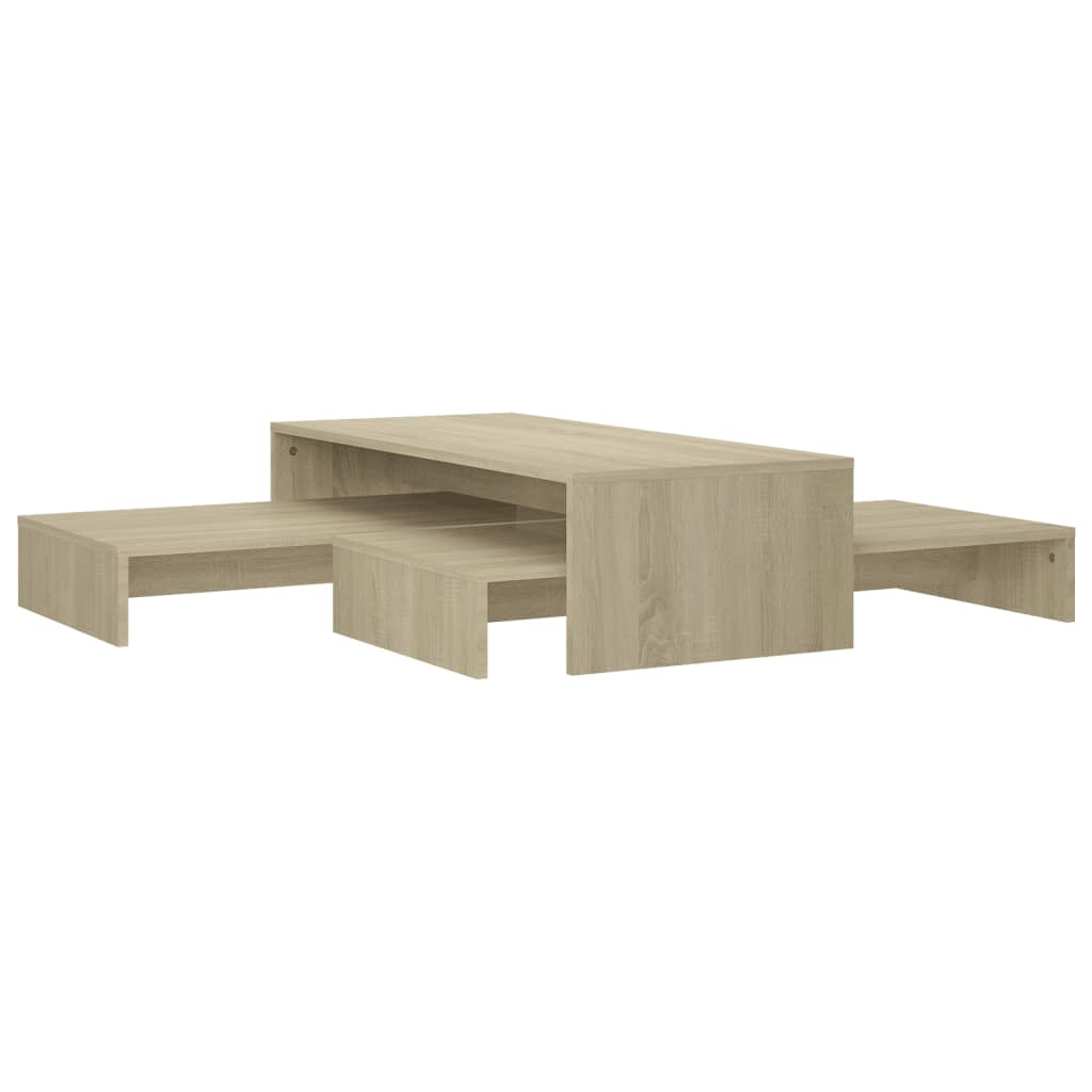 Sohvapöytäsarja Sonoma-tammi 100x100x26,5 cm lastulevy - Sisustajankoti.fi