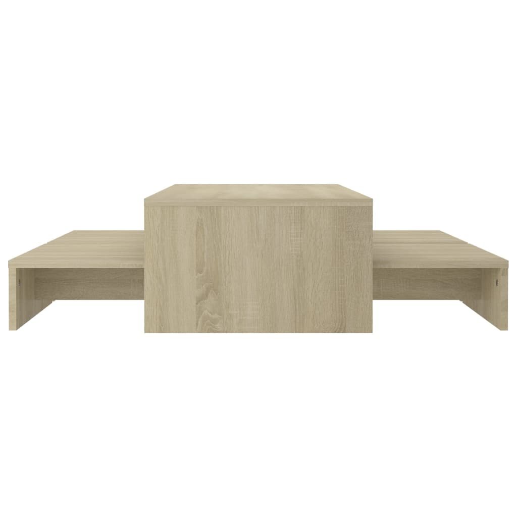 Sohvapöytäsarja Sonoma-tammi 100x100x26,5 cm lastulevy - Sisustajankoti.fi