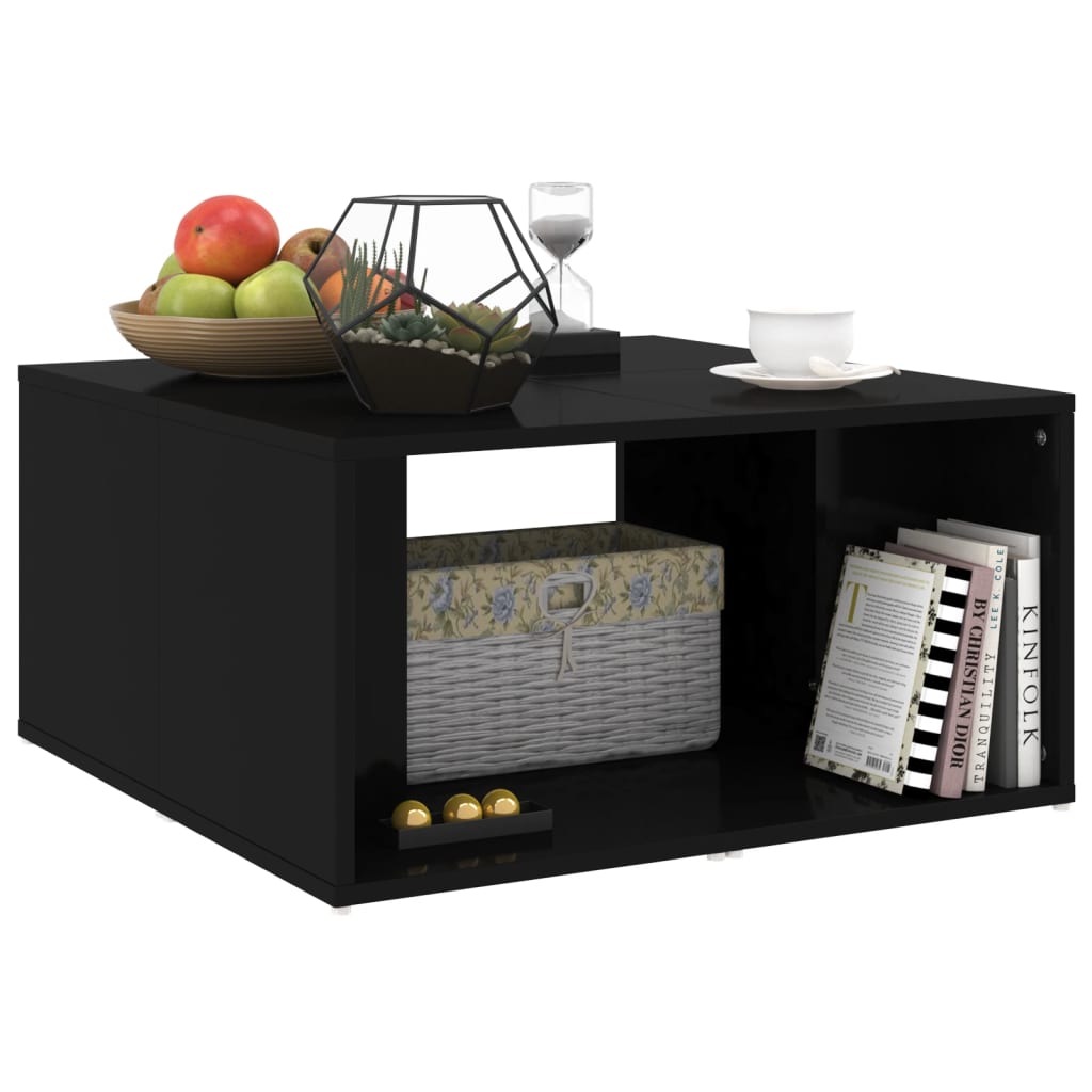 Sohvapöydät 4 kpl korkeakiilto musta 33x33x33 cm lastulevy - Sisustajankoti.fi