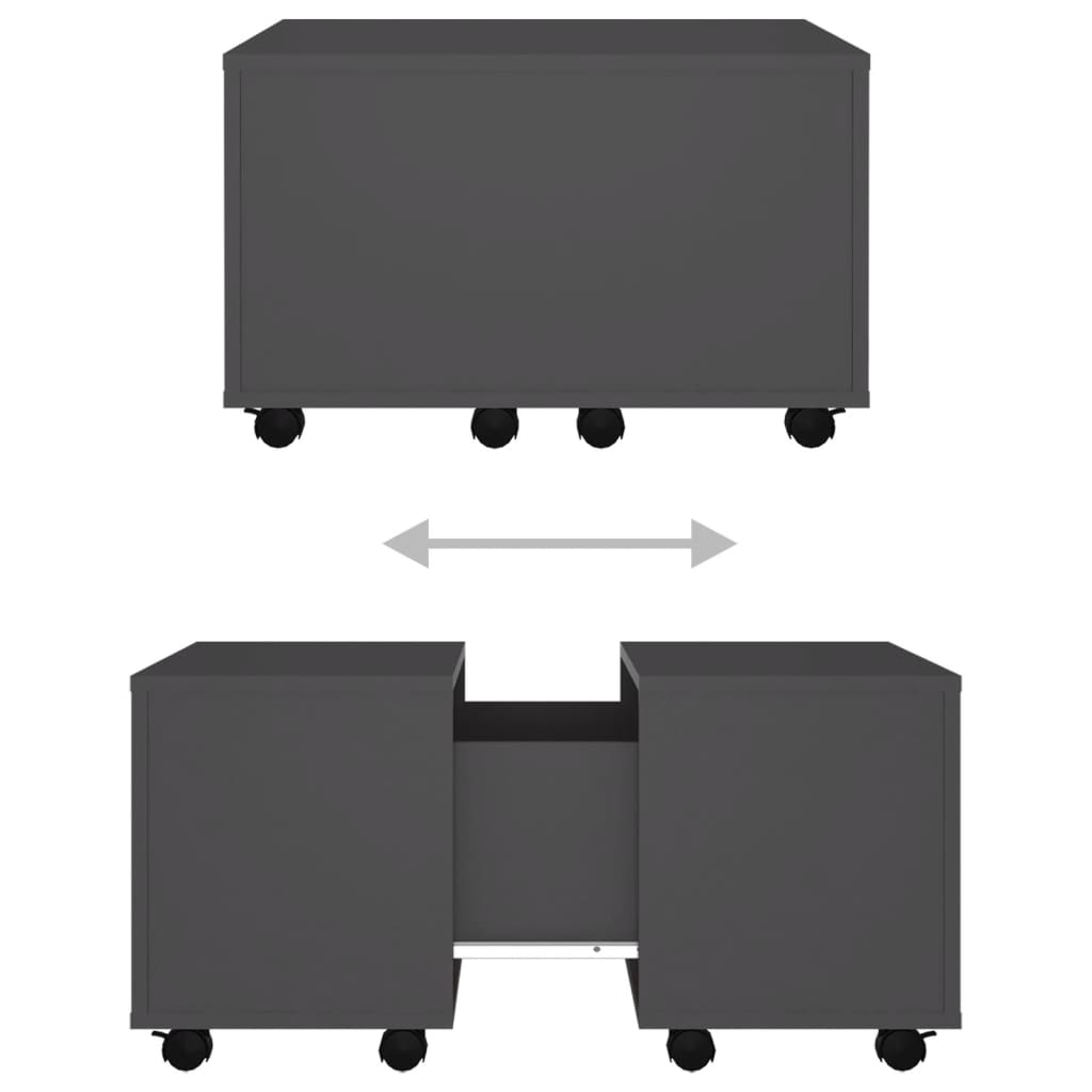 Sohvapöytä harmaa 60x60x38 cm lastulevy - Sisustajankoti.fi