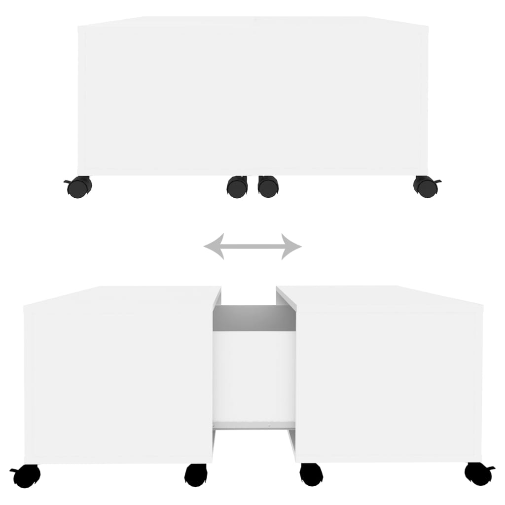 Sohvapöytä valkoinen 75x75x38 cm lastulevy - Sisustajankoti.fi