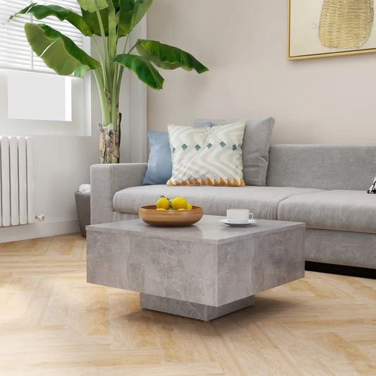 Sohvapöytä betoninharmaa 60x60x31,5 cm lastulevy - Sisustajankoti.fi