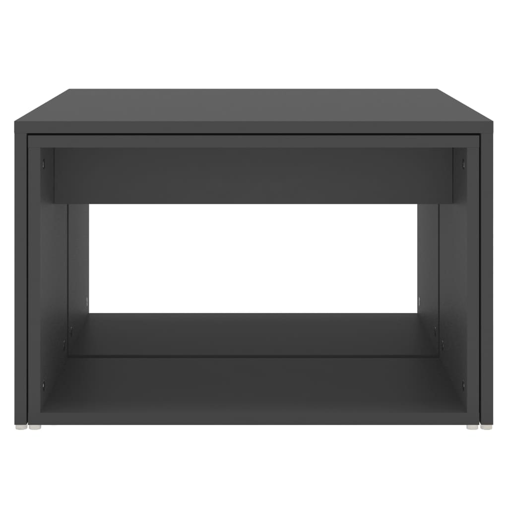 3-osainen Sohvapöytäsarja harmaa 60x60x30 cm lastulevy - Sisustajankoti.fi