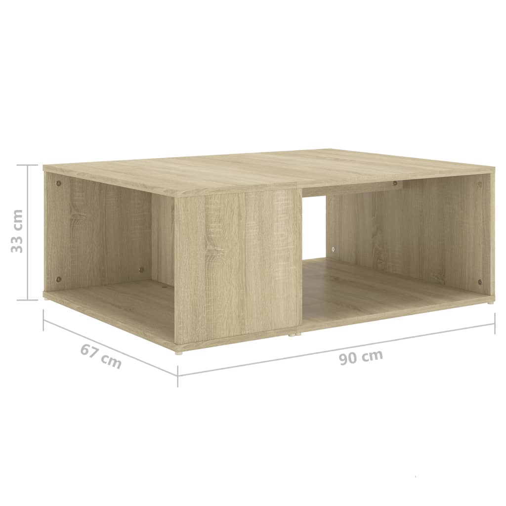 Sohvapöytä Sonoma-tammi 90x67x33 cm lastulevy - Sisustajankoti.fi
