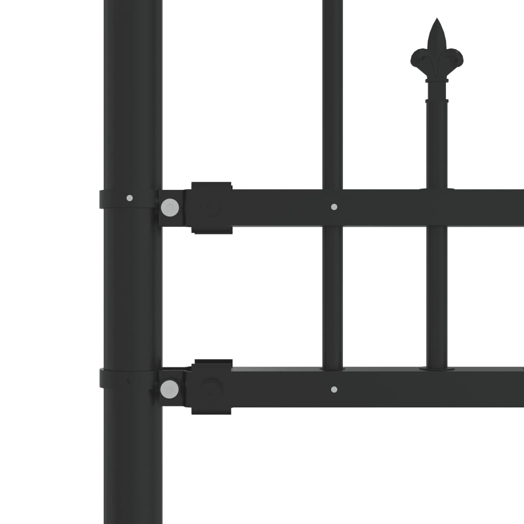 Puutarha-aita keihäskärjillä musta 140 cm jauhemaalattu teräs - Sisustajankoti.fi