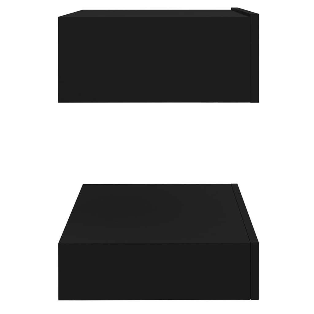 Yöpöydät 2 kpl musta 60x35 cm - Sisustajankoti.fi