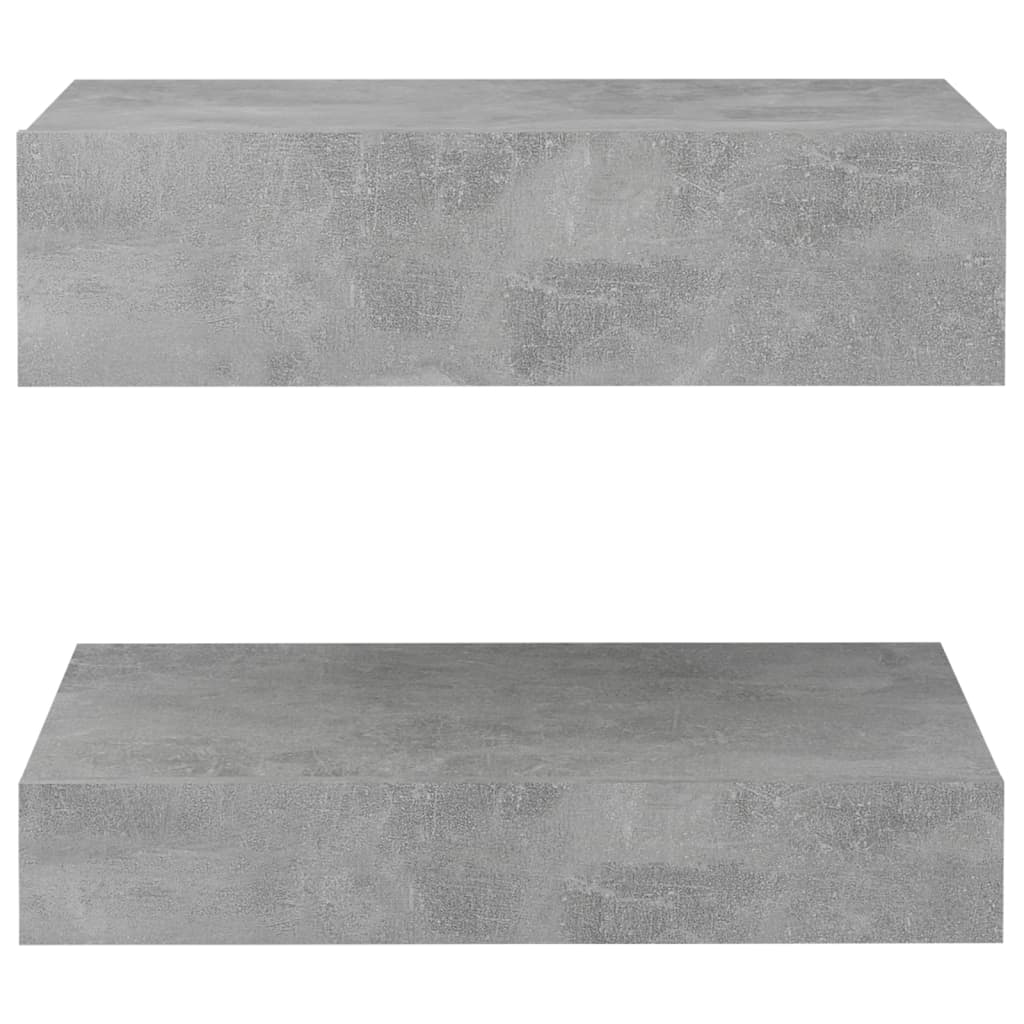 Yöpöydät 2kp betoninharmaa 60x35 cm - Sisustajankoti.fi