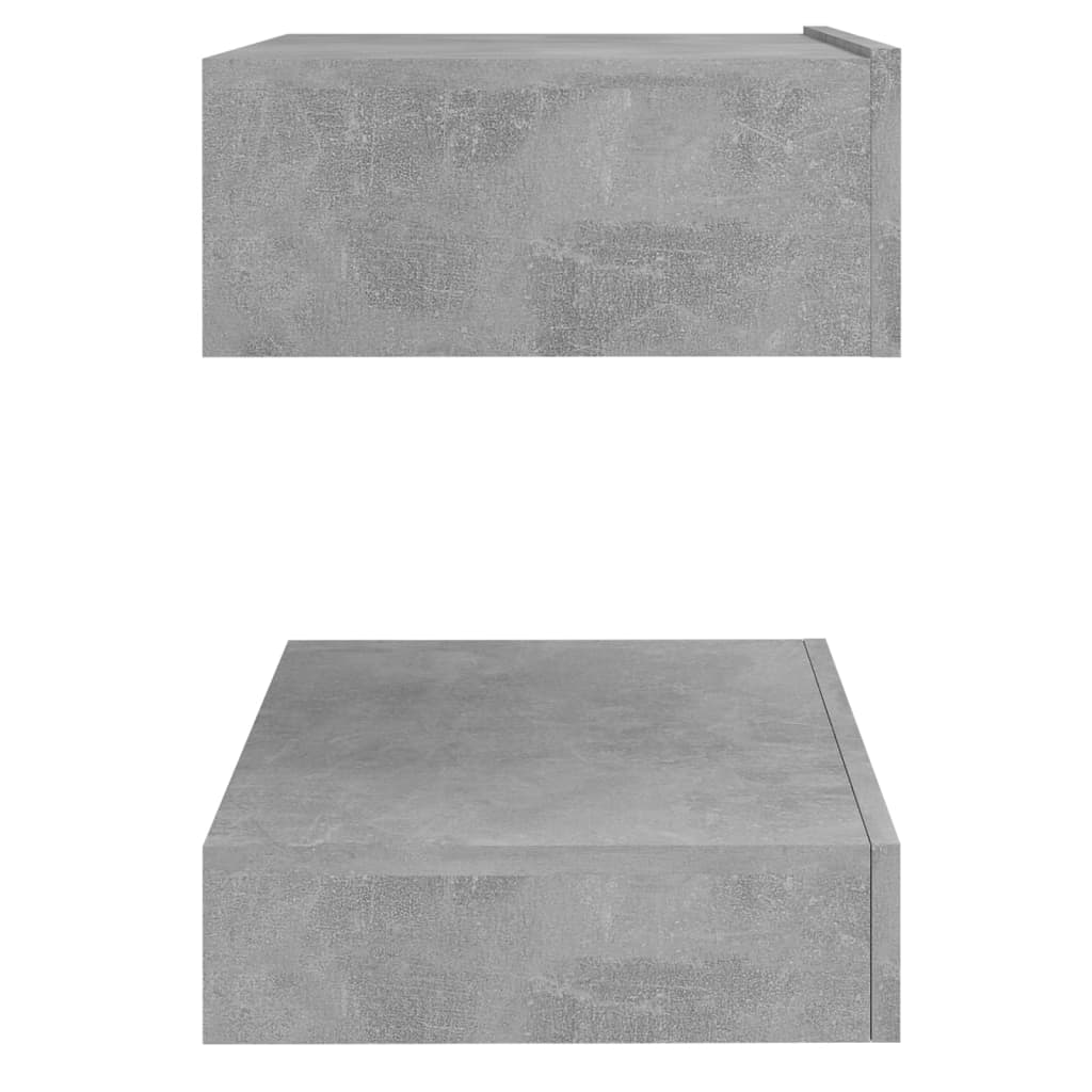 Yöpöydät 2kp betoninharmaa 60x35 cm - Sisustajankoti.fi