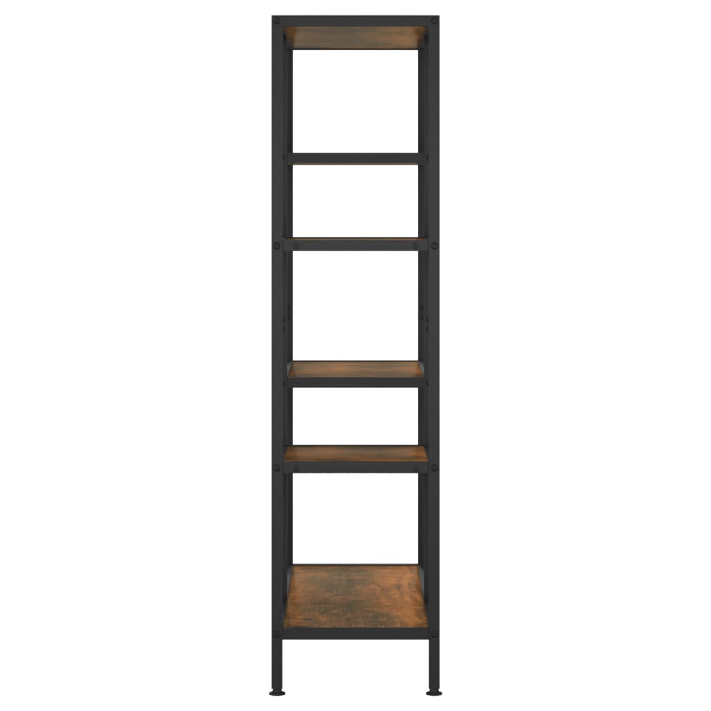 Kirjahylly 80x30x120 cm teräs ja tekninen puu - Sisustajankoti.fi