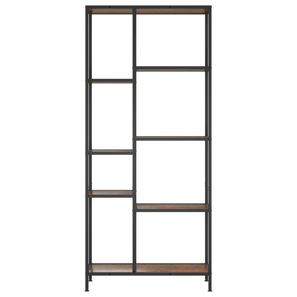 Kirjahylly 80x30x180 cm teräs ja tekninen puu - Sisustajankoti.fi