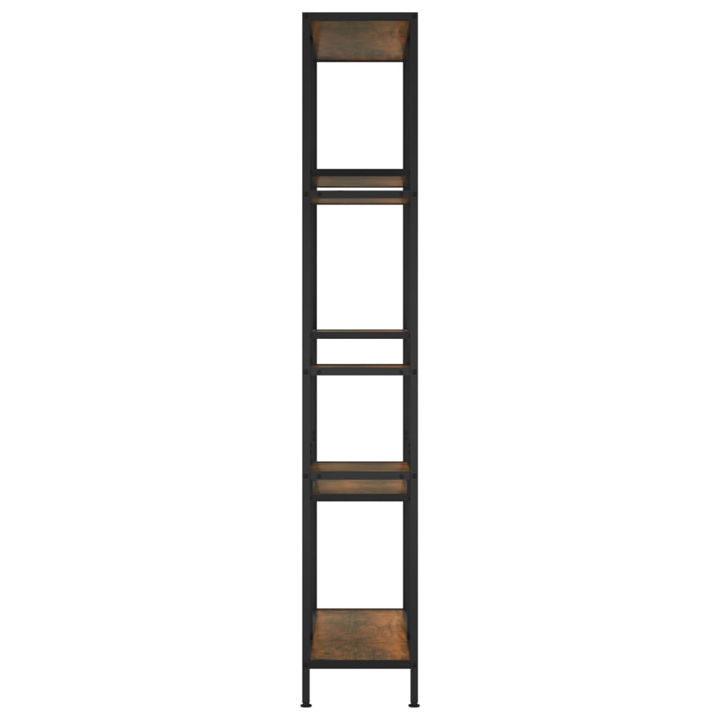 Kirjahylly 80x30x180 cm teräs ja tekninen puu - Sisustajankoti.fi