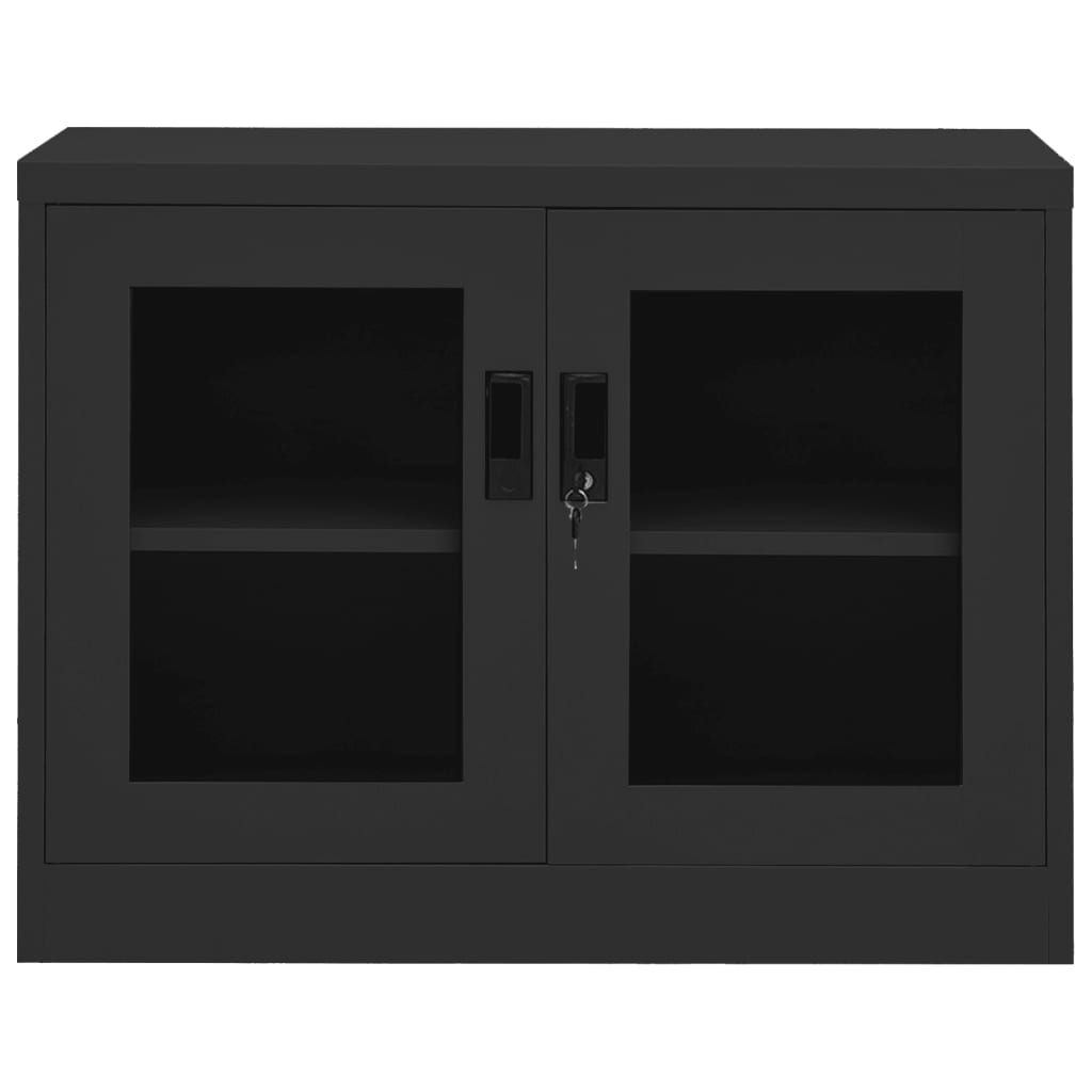Toimistokaappi antrasiitti 90x40x70 cm teräs - Sisustajankoti.fi