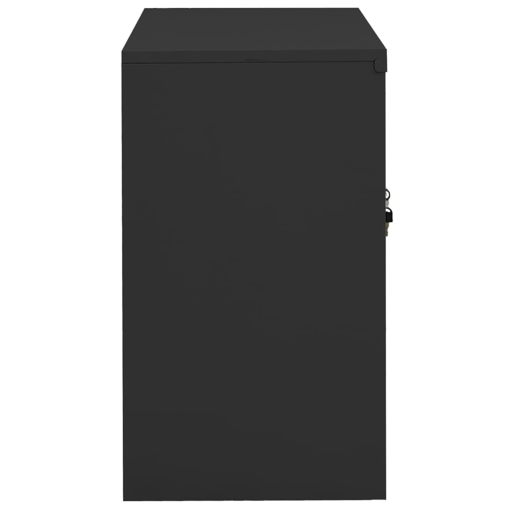 Toimistokaappi antrasiitti 90x40x70 cm teräs - Sisustajankoti.fi