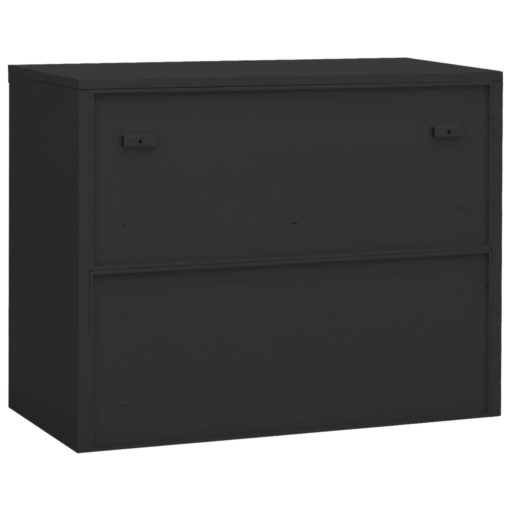 Toimistokaappi antrasiitti 90x40x70 cm teräs - Sisustajankoti.fi