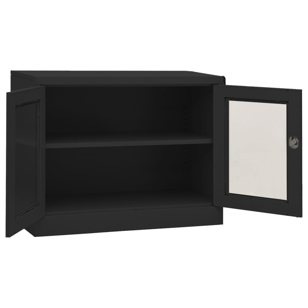 Toimistokaappi antrasiitti 90x40x70 cm teräs - Sisustajankoti.fi