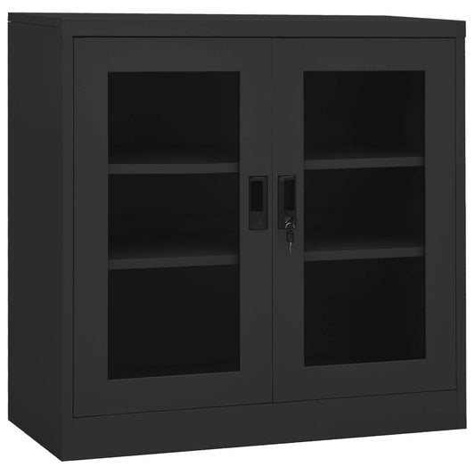 Toimistokaappi antrasiitti 90x40x90 cm teräs - Sisustajankoti.fi