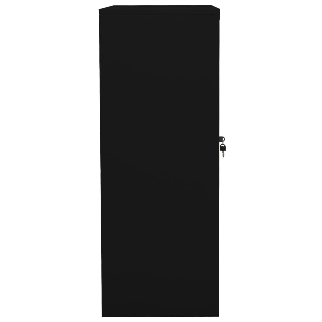 Toimistokaappi musta 90x40x105 cm teräs - Sisustajankoti.fi