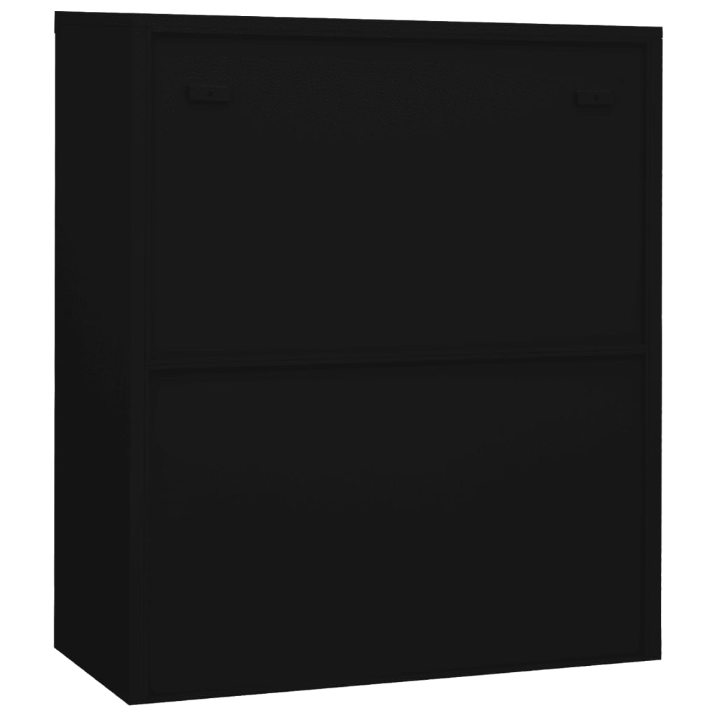 Toimistokaappi musta 90x40x105 cm teräs - Sisustajankoti.fi