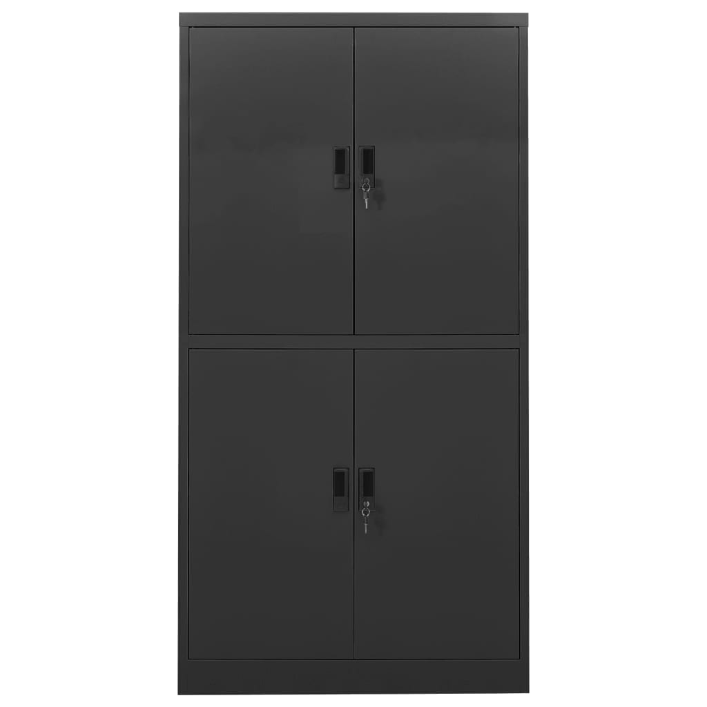 Toimistokaappi antrasiitti 90x40x180 cm teräs - Sisustajankoti.fi