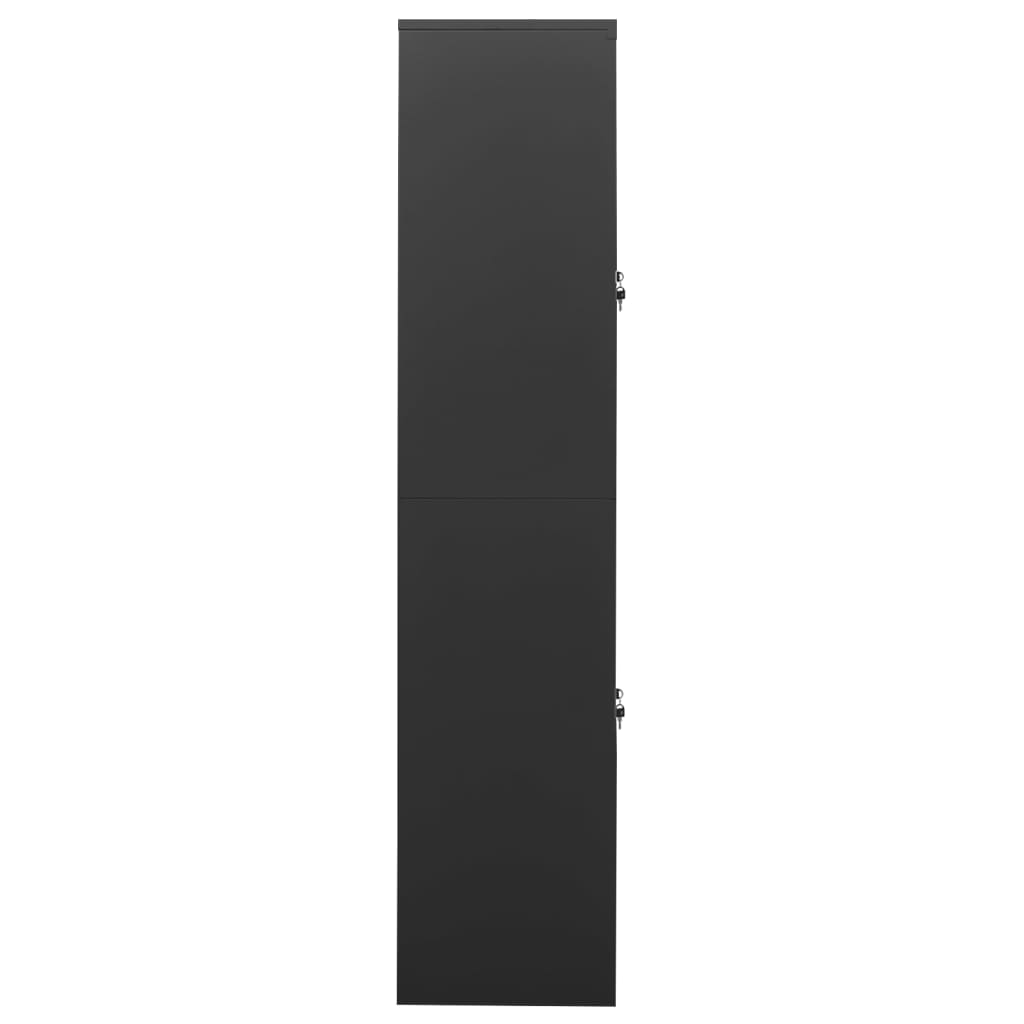 Toimistokaappi antrasiitti 90x40x180 cm teräs - Sisustajankoti.fi