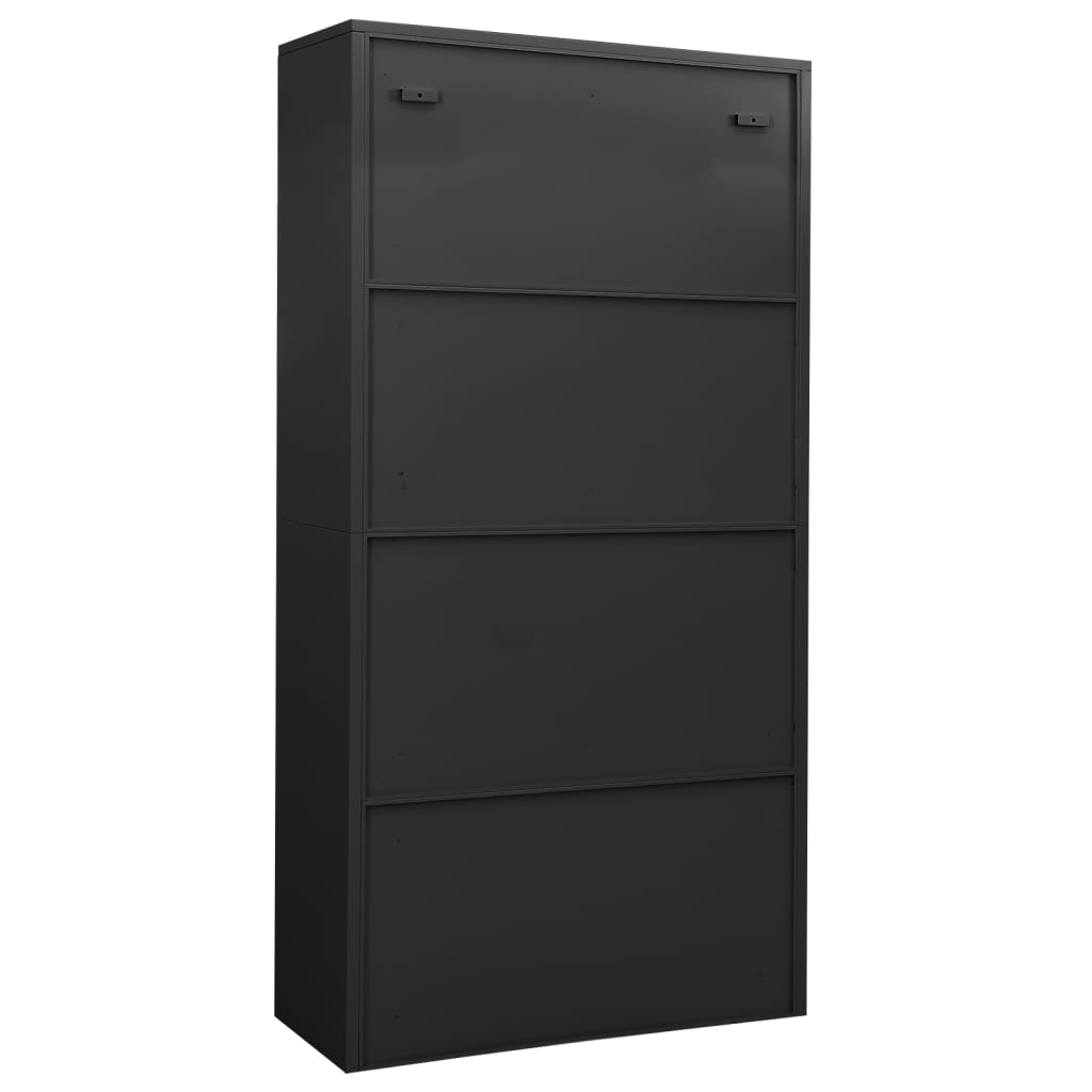 Toimistokaappi antrasiitti 90x40x180 cm teräs - Sisustajankoti.fi