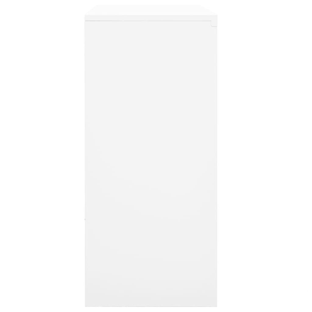 Toimistokaappi liukuovella valkoinen 90x40x90 cm teräs - Sisustajankoti.fi
