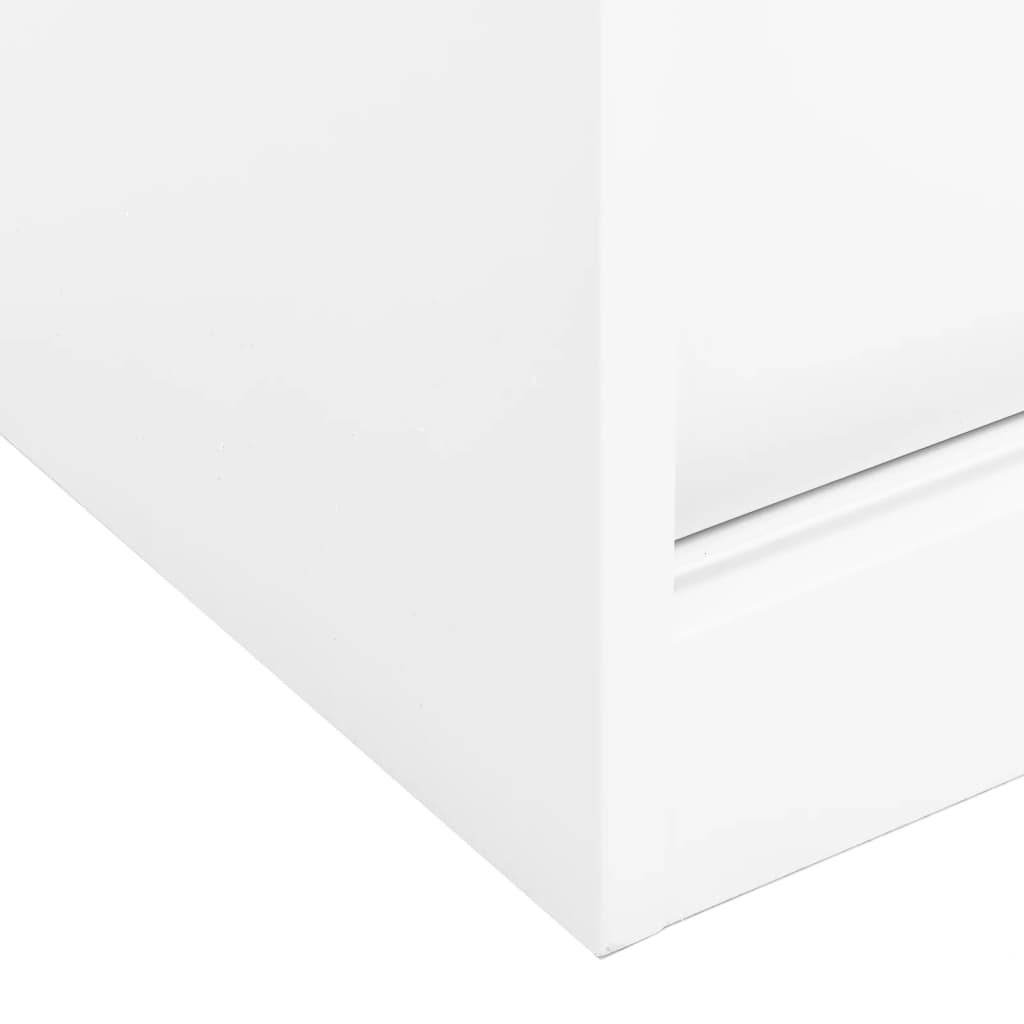 Toimistokaappi liukuovella valkoinen 90x40x90 cm teräs - Sisustajankoti.fi