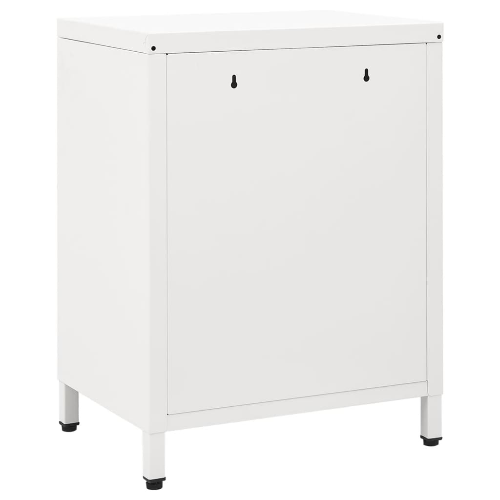 Yöpöytä valkoinen 40x30x54,5 cm teräs ja lasi - Sisustajankoti.fi