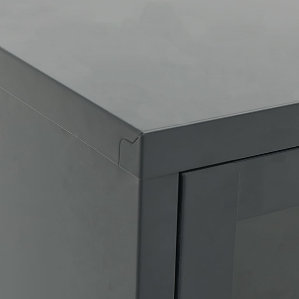 TV-taso antrasiitti 90x30x44 cm teräs ja lasi - Sisustajankoti.fi