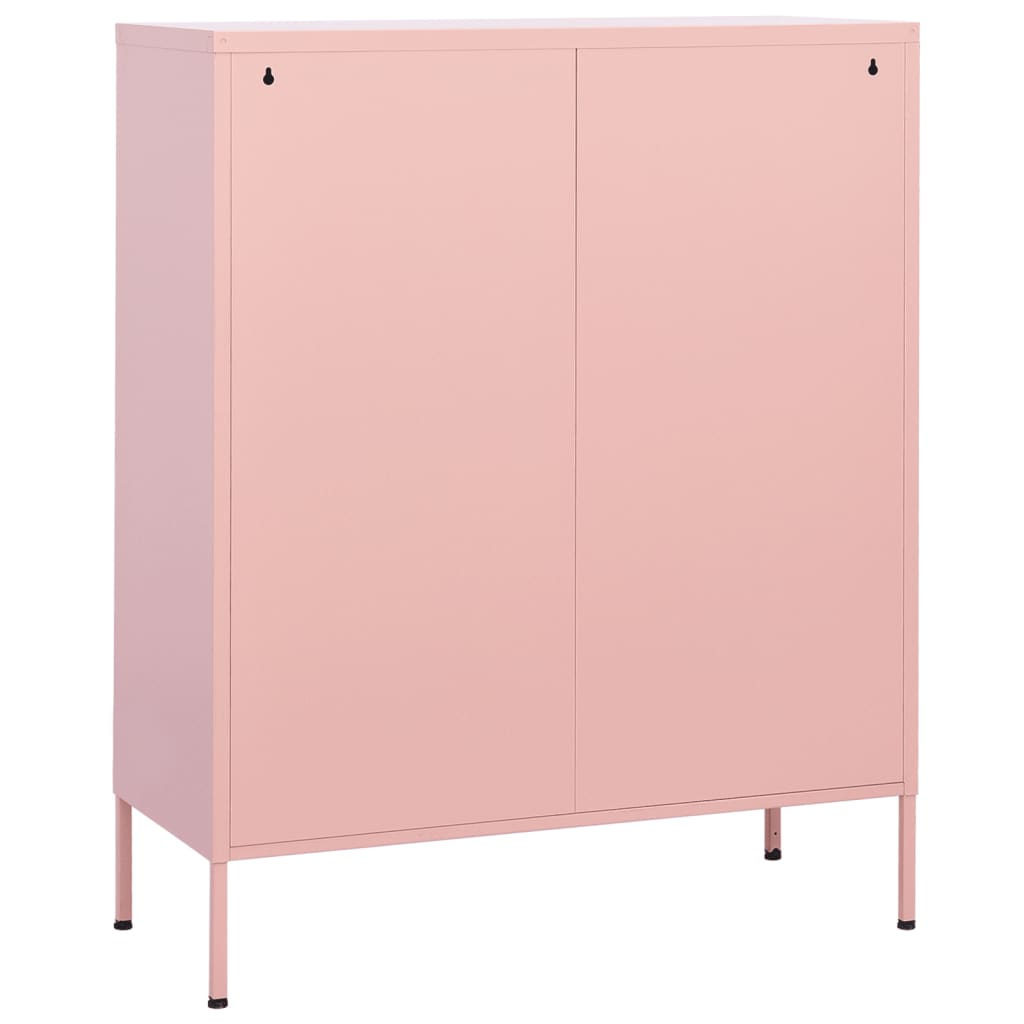 Varastokaappi pinkki 80x35x101,5 cm teräs - Sisustajankoti.fi
