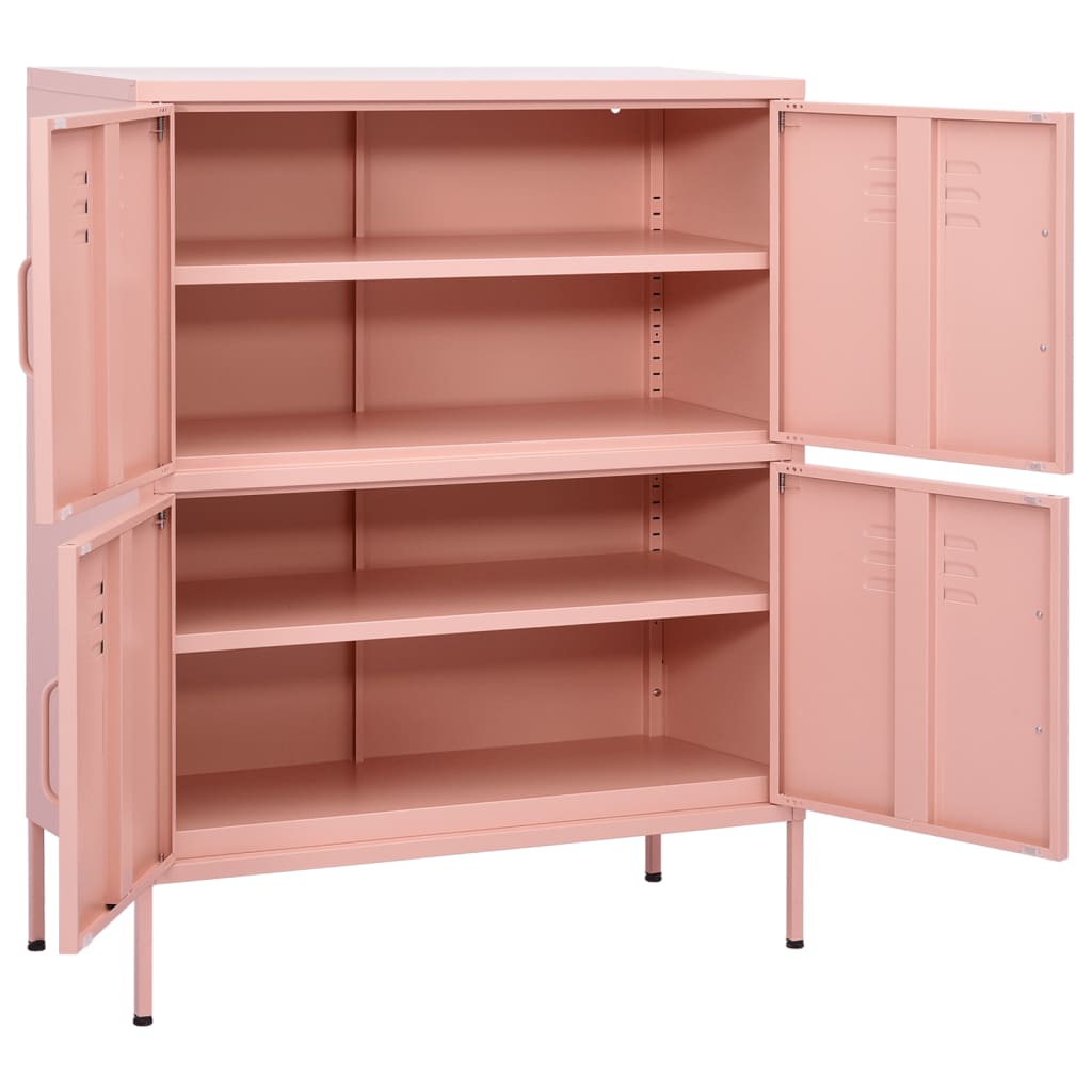 Varastokaappi pinkki 80x35x101,5 cm teräs - Sisustajankoti.fi