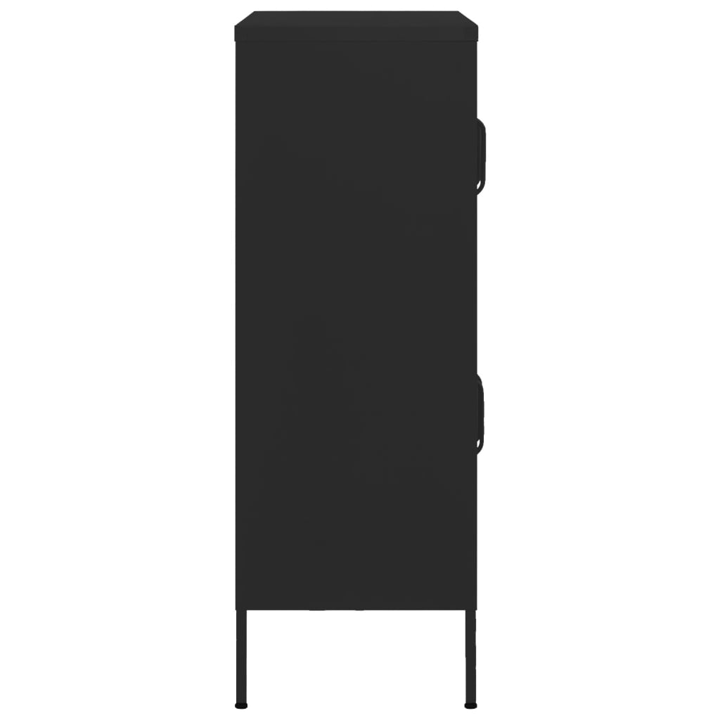 Varastokaappi musta 80x35x101,5 cm teräs - Sisustajankoti.fi
