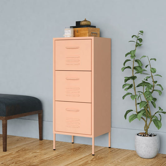 Varastokaappi pinkki 42,5x35x101,5 cm teräs - Sisustajankoti.fi