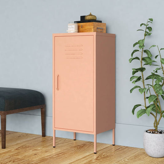 Varastokaappi pinkki 42,5x35x101,5 cm teräs - Sisustajankoti.fi