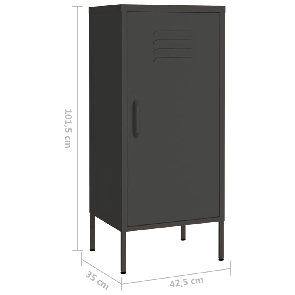 Varastokaappi antrasiitti 42,5x35x101,5 cm teräs - Sisustajankoti.fi